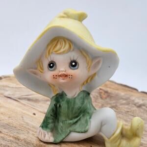 Vintage 1980s Homco - Pixie/Elf/Fairies Porcelain Figurines
